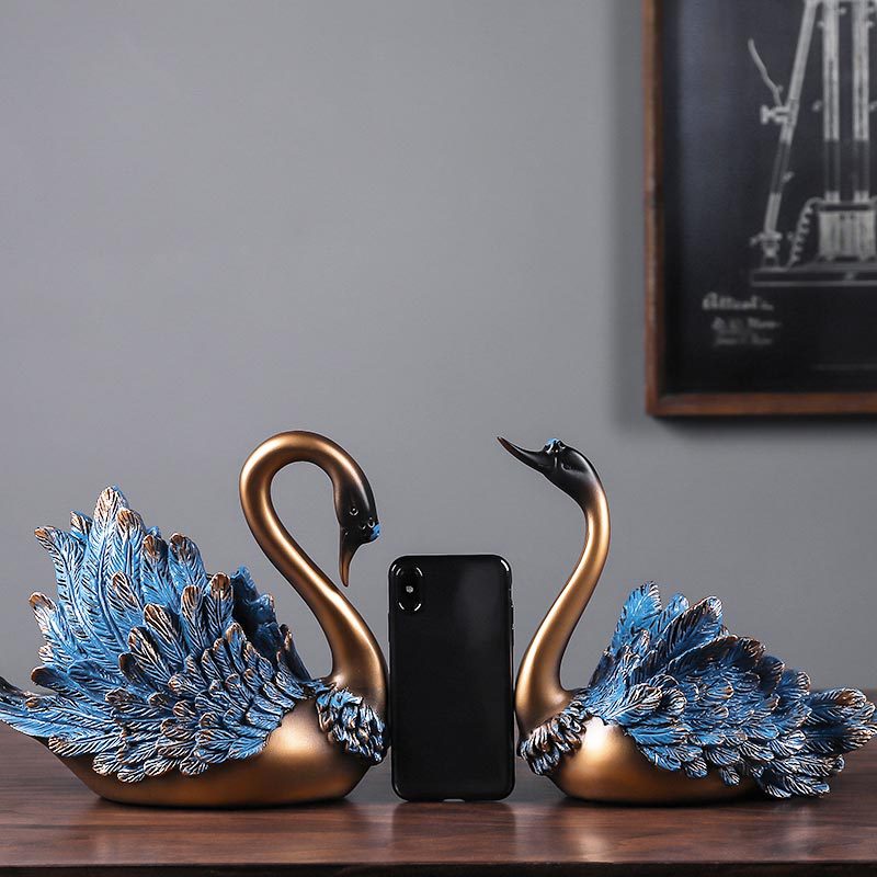 Resin Art Wedding Gift - 白鳥の像,家の装飾アクセサリー,モダンな彫刻,友達や恋人のための結婚祝い