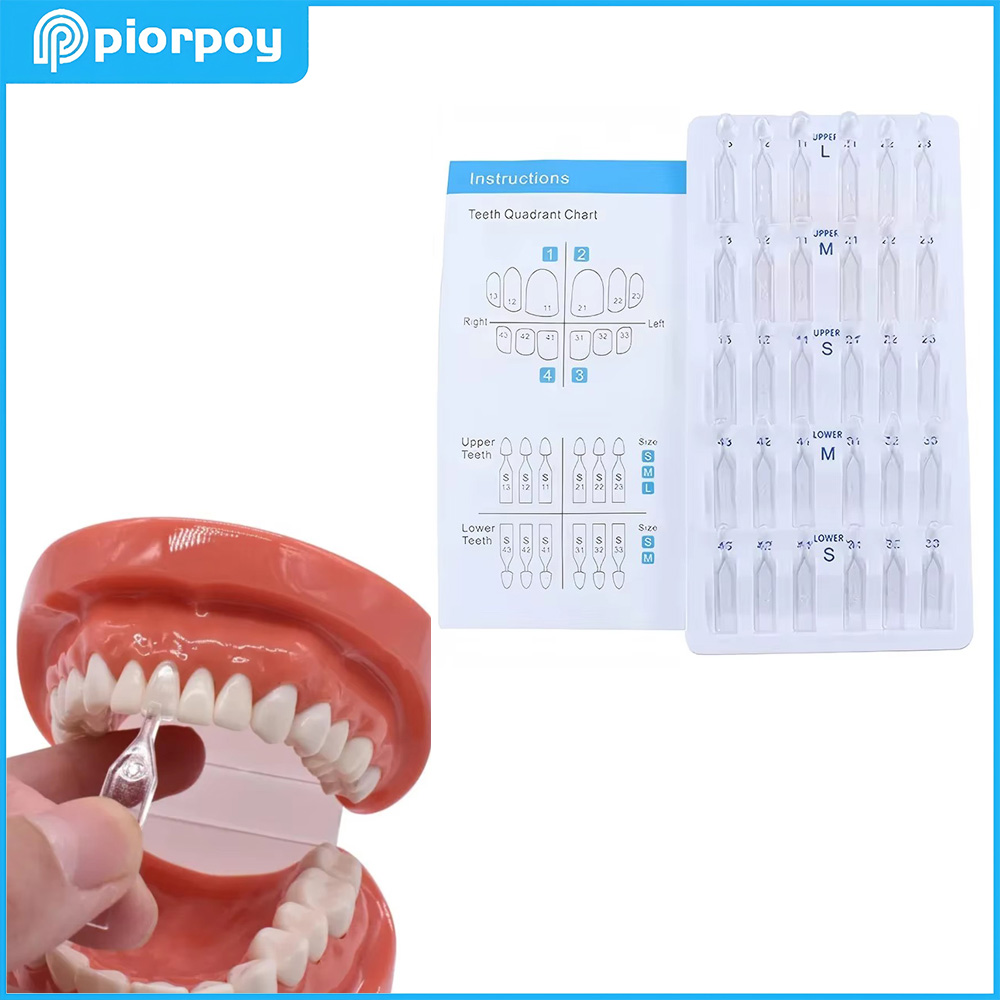 Resin Art Case - PIORPOY 歯科複合樹脂ベニアモールド 30 ピース/箱光硬化歯前歯接着剤ボンディングホワイトニング歯科ツール