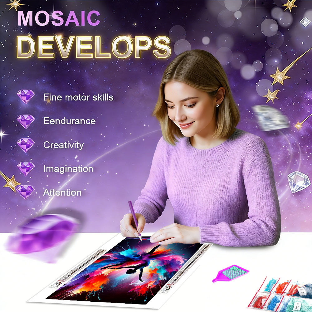 HUACAN 5D DIYダイヤモンドモザイクキット 女の子 - Resin Art Wallpaper のレビューと価格