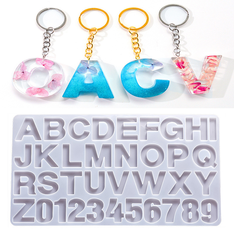 アルファベットエポキシ樹脂シリコーン型 DIY レターナンバ - Resin Art Alphabet のレビューと価格