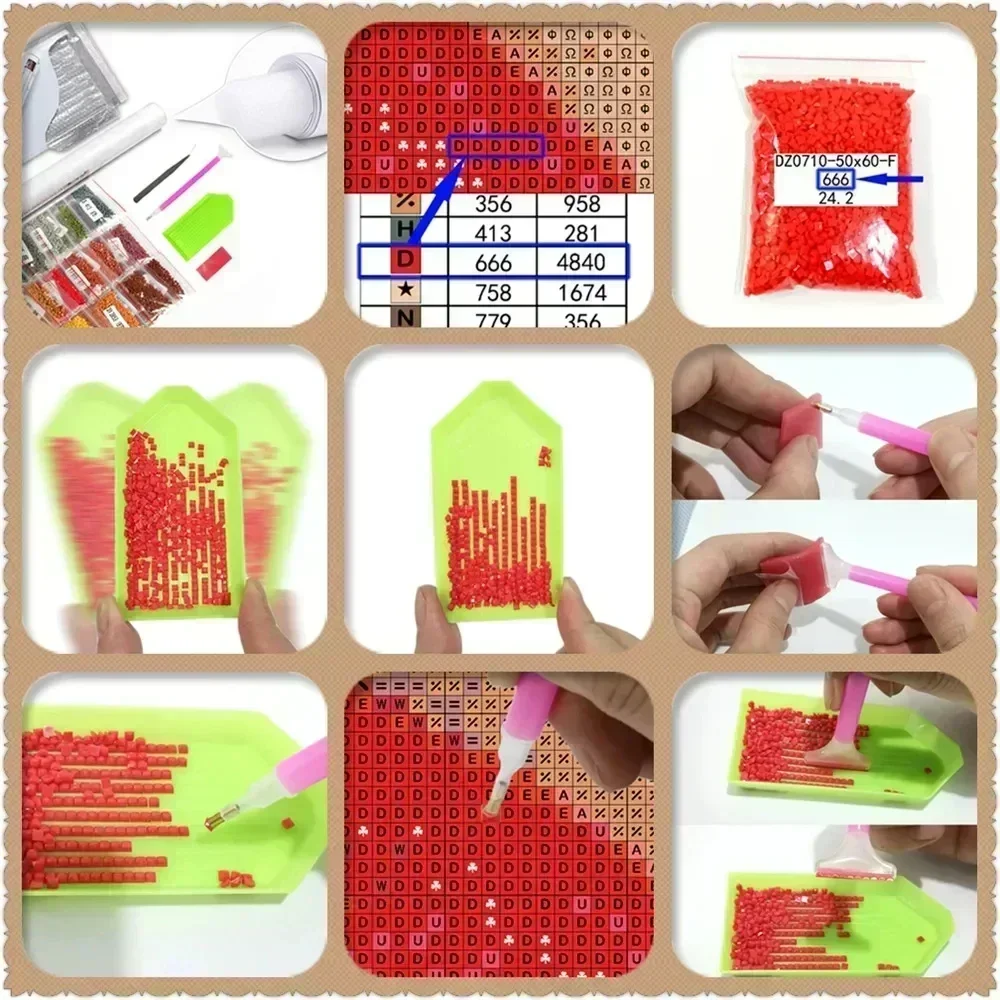 1PC フレームレス 5D ダイヤモンドペインティングアート - Resin Art Equipment のレビューと価格