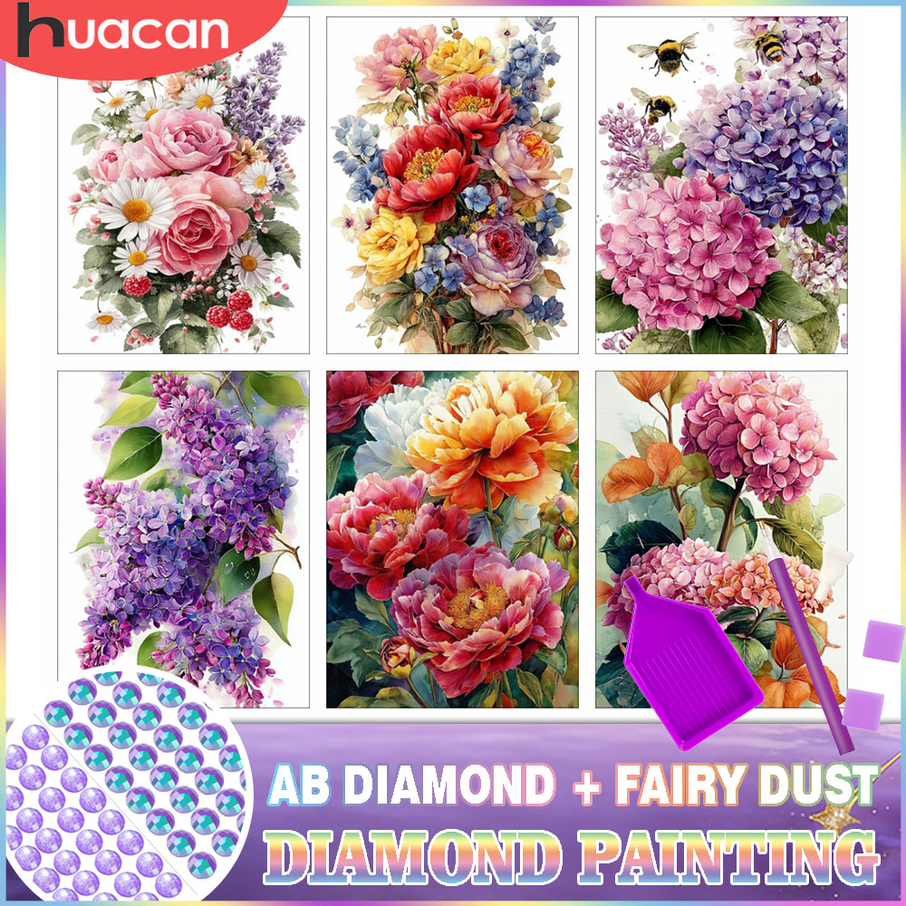 HUACAN ダイヤモンドペインティングキット 花 ローズ  - Resin Art Rose のレビューと価格